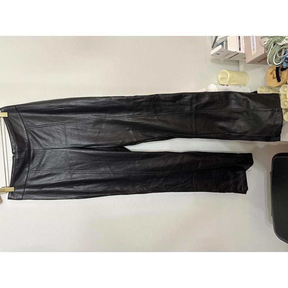 Band of the free faux leather wide leg pants